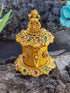 22k Gold Plated Matte Finish Premium quality Small Laxmi Kumkum box 10637N - Griiham