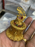 22k Gold Plated Peacock Premium Kum Kum Box best for gifting 9867N - Griiham