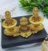 22k Gold Plated fully engraved Kumkum box with Laxmi Kalash