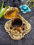 22k Gold Plated fully engraved Premium quality Lakshmi Kumkum box - Griiham