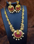 23.5kt Guaranteed Gold finish Short AD Laxmi Necklace set 4736N