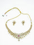 23.5kt Guaranteed Gold plated Trending designs Short AD necklace set 12590N - Griiham