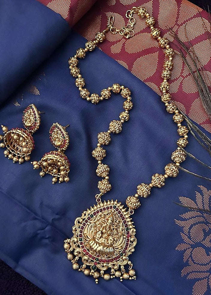 Gold Plated Long Necklace Set