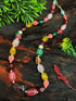 Multi Colour Natural Semi Precious Stone Mala with Tulip Stones Necklace Set