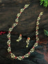 Gold Plated Leaf Motif Coloured stones Necklace Set