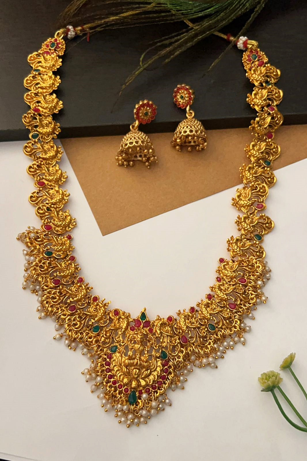 Gold Plated Necklace Set Long