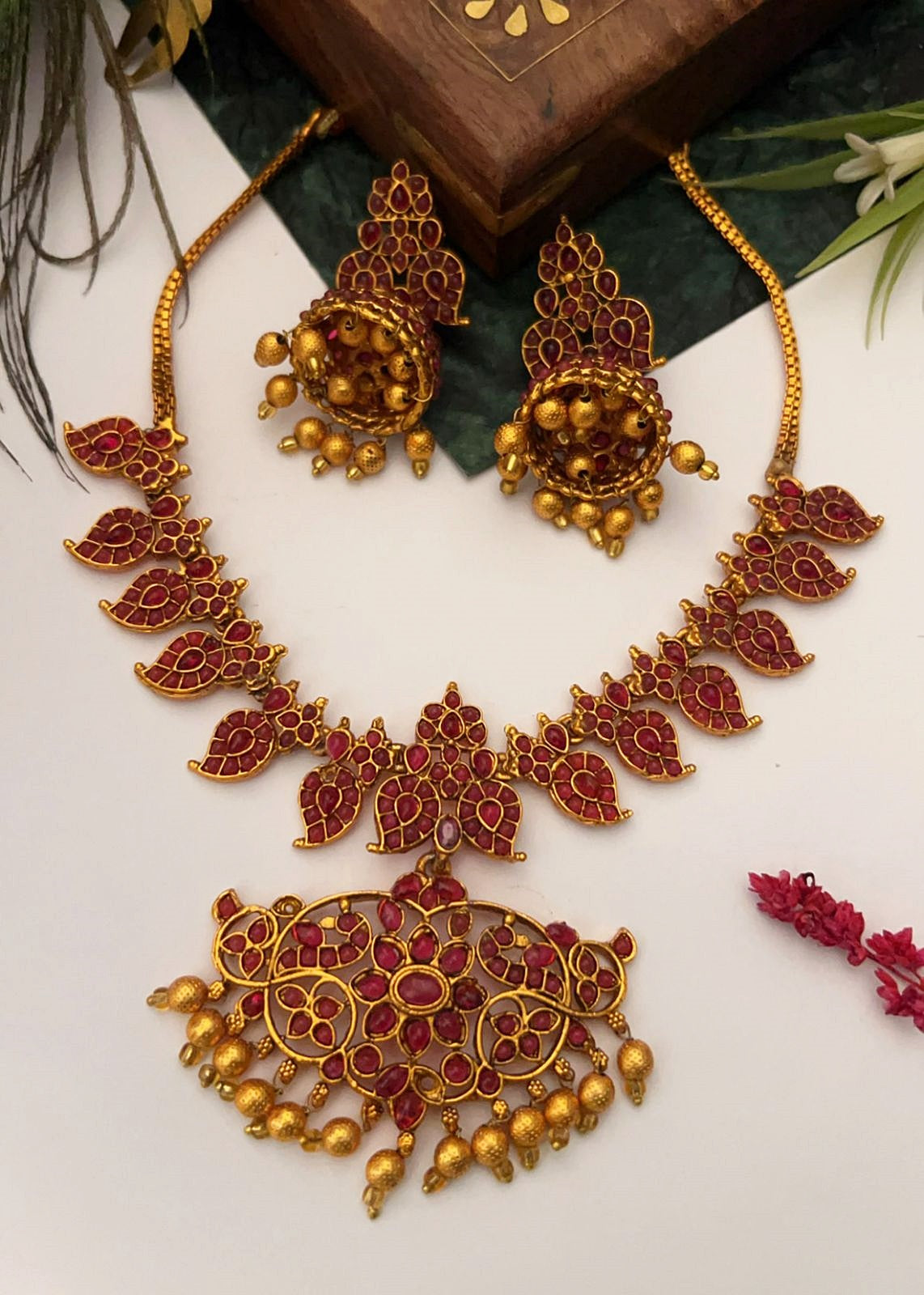 Gold Plated Necklace Set