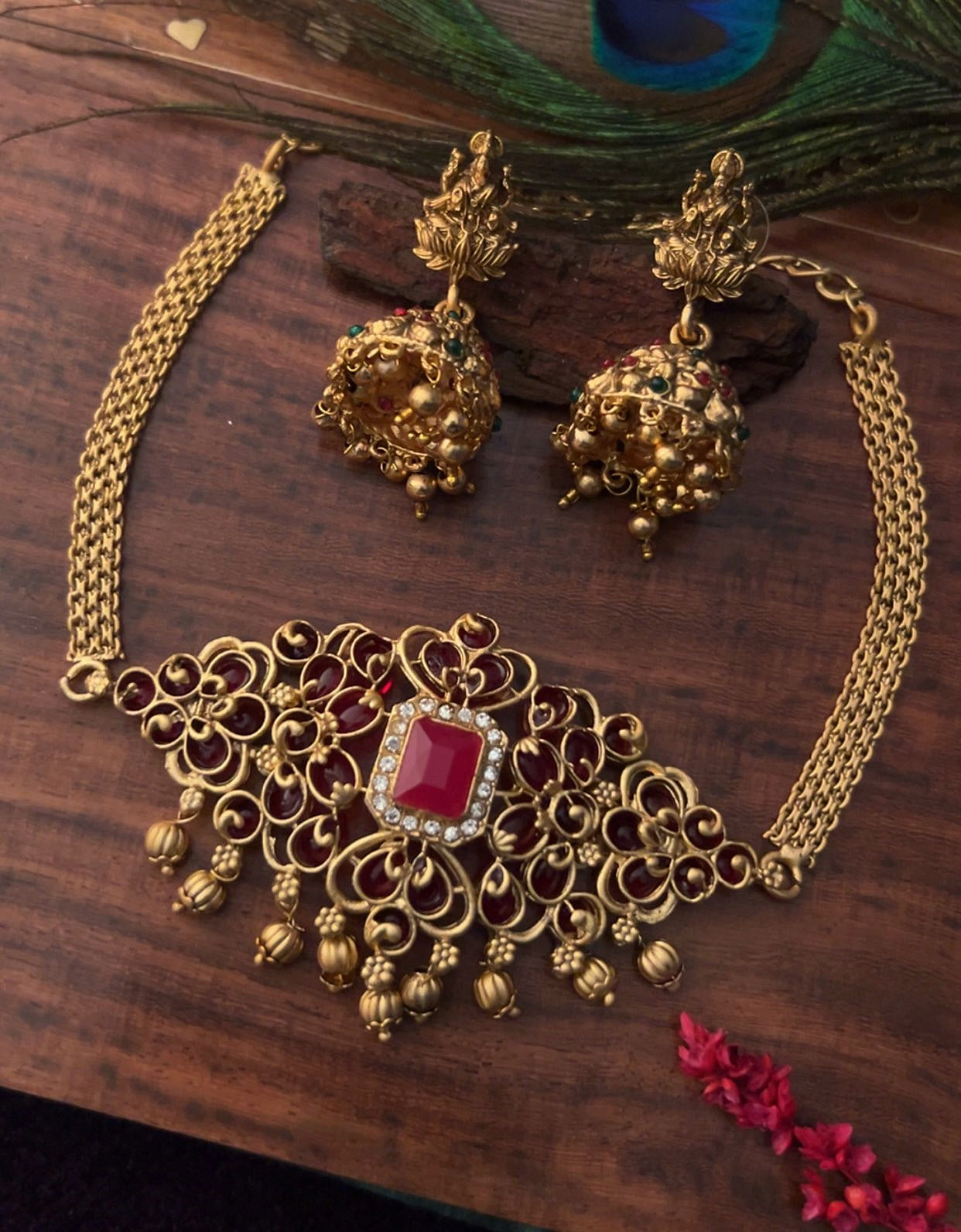 Gold Plated Necklace Set