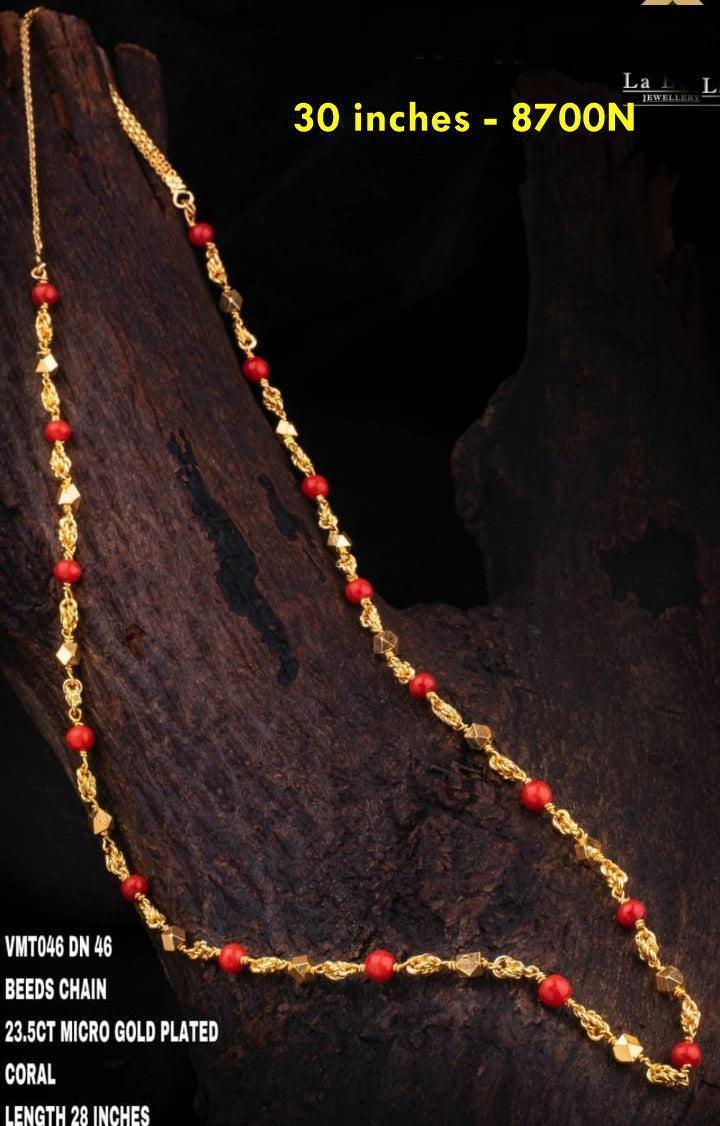 24k Gold Plated Beads chain