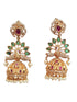 Gold plated Peacock design Jhumka Earrings