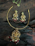 Premium Gold plated Trending Laxmi Designs Short necklace set