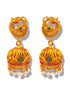 Gold Plated Temple Collecion Earrings Jhumkas