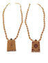 Premium Gold Finish Reversible Pendant Set with AD Stones