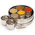 Soham Stainless Steel Masala Box with 7 containers and Spoon