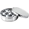 Soham Stainless Steel Masala Box with 7 containers and Spoon