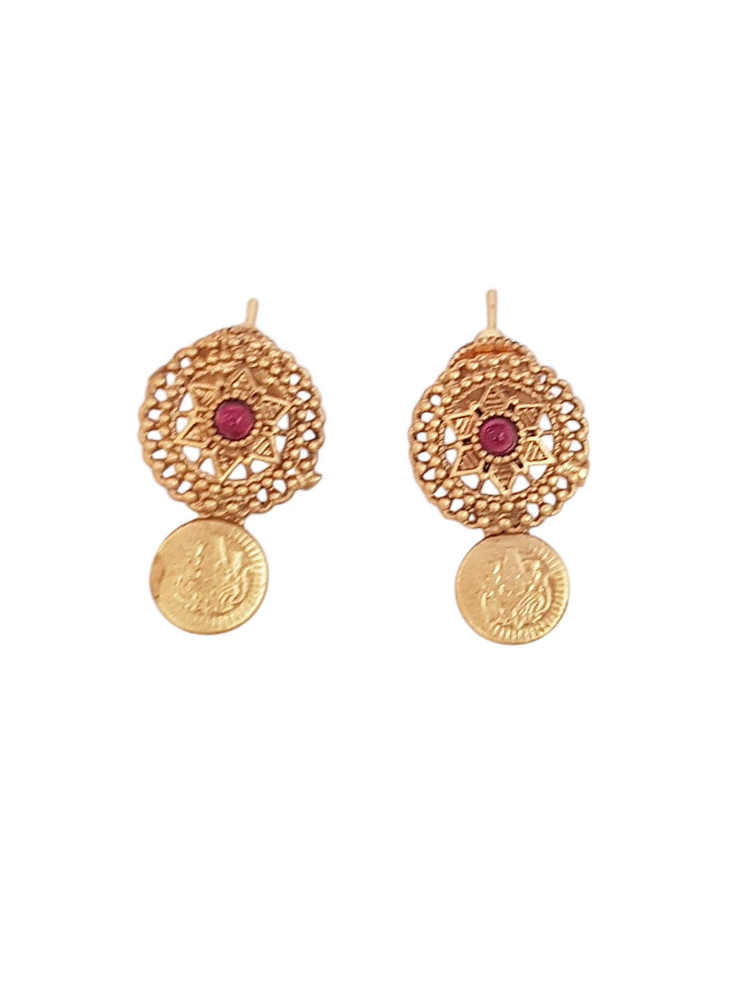 Gold Plated Cute Laxmi Coin Necklace Set