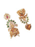 Gold plated Peacock design Jhumka Earrings