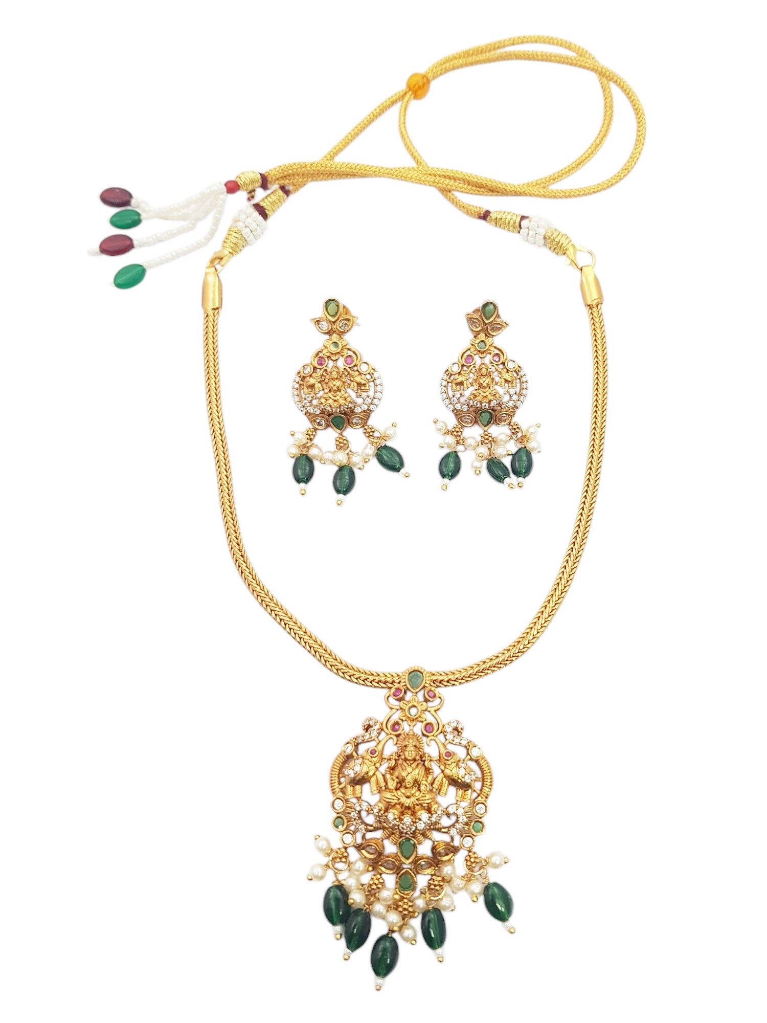 Premium Gold plated Trending Laxmi Designs Short necklace set