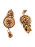 Gold plated Temple design Jhumka Earrings