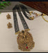 Gold Plated Classic Pendant design with Black crystal mala