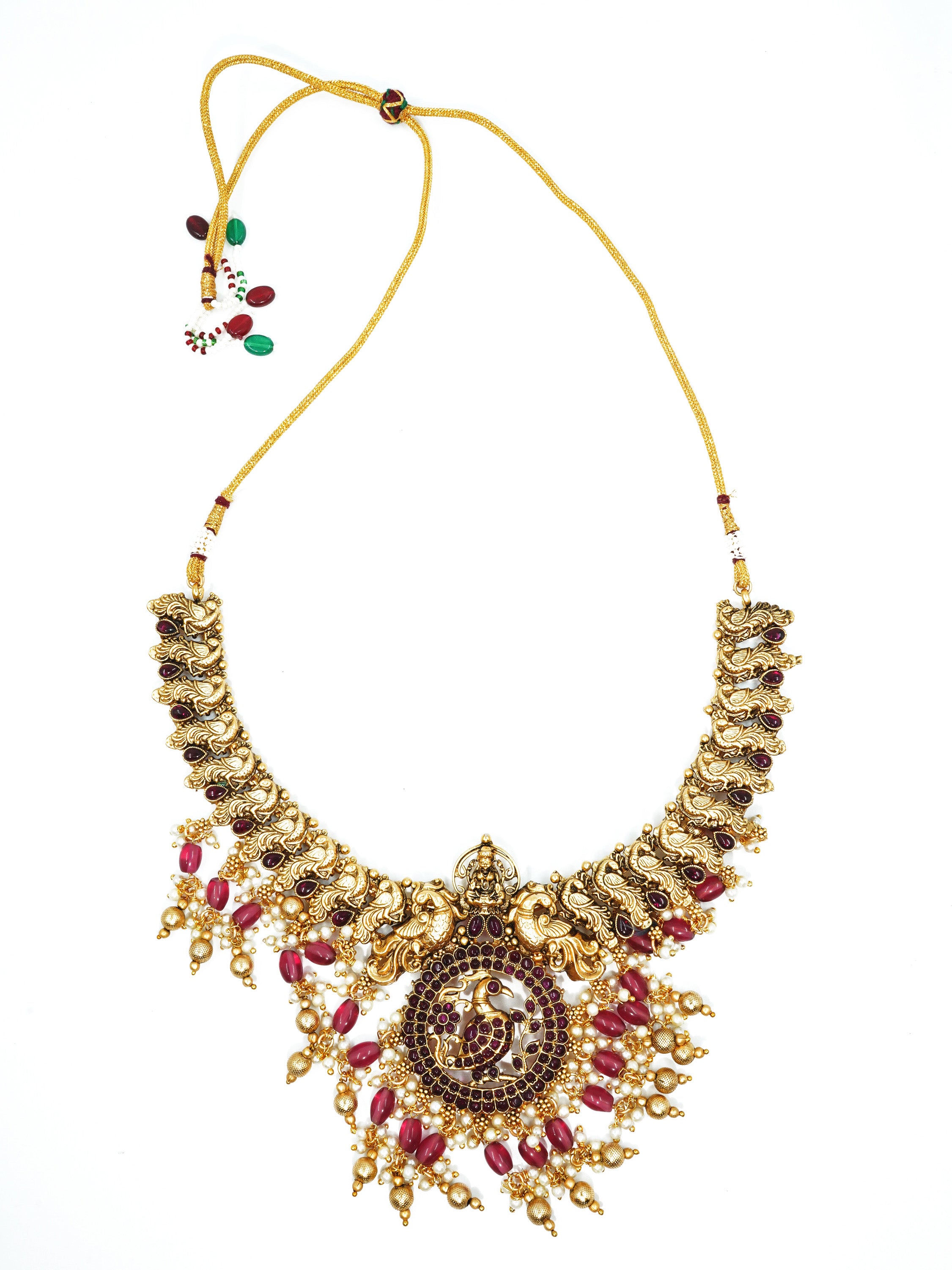 Gold Plated Multicolor Short Necklace Set