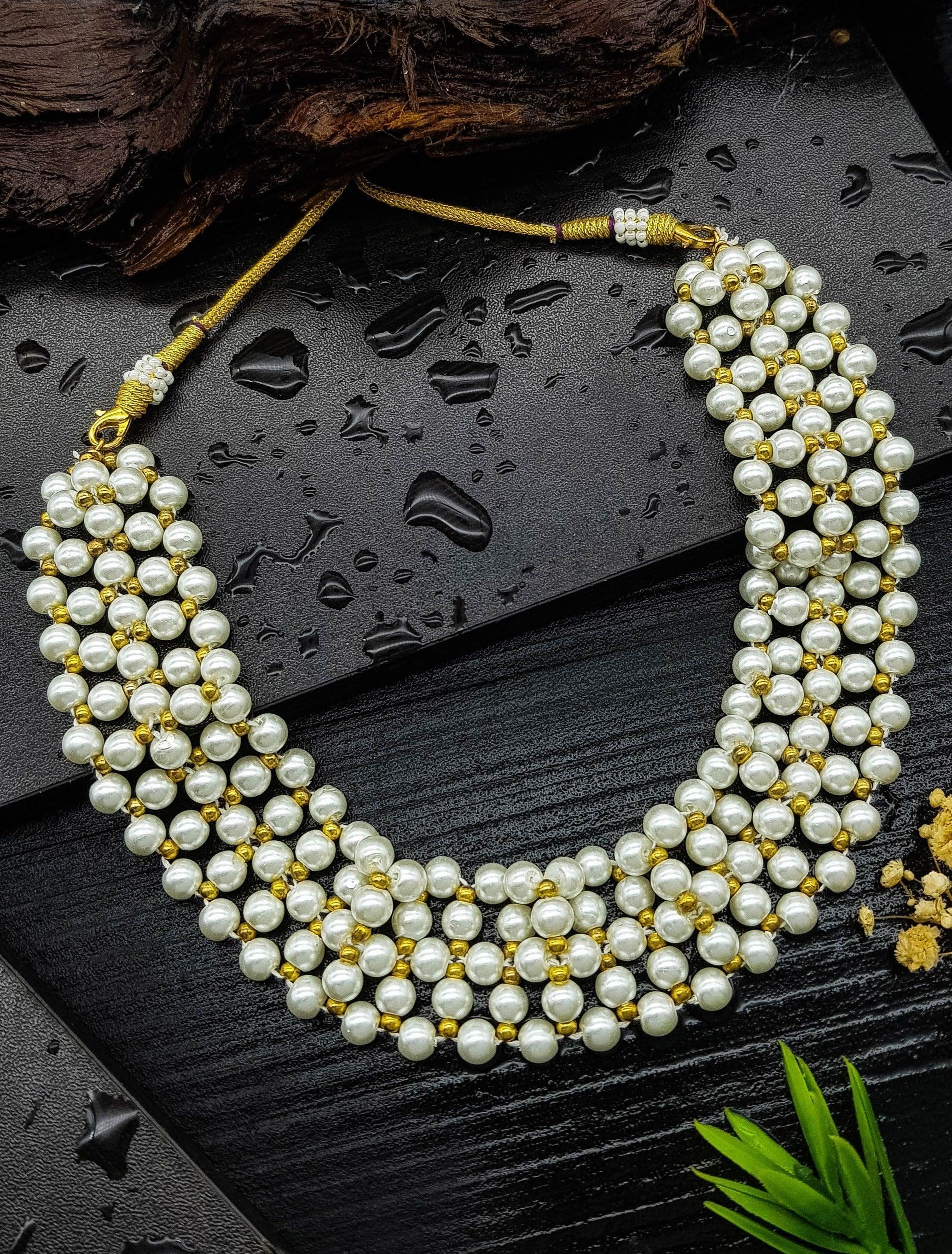 5 Layered Pearl Necklace Set