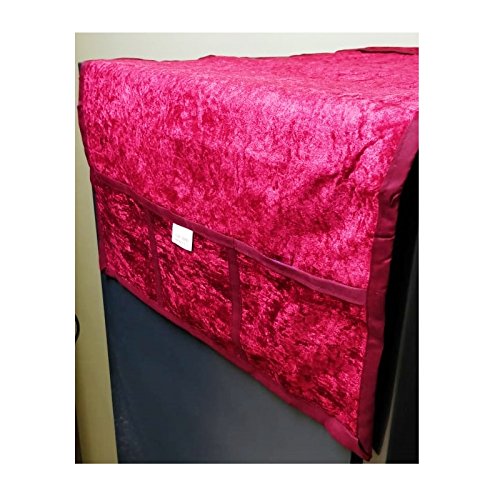 Fridge Cover Cotton Base Jute in The Middle and Velvet Top Size