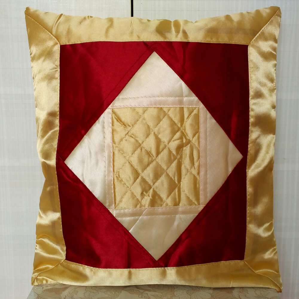 Golden maroon cushion Cover 1 pc 16*16