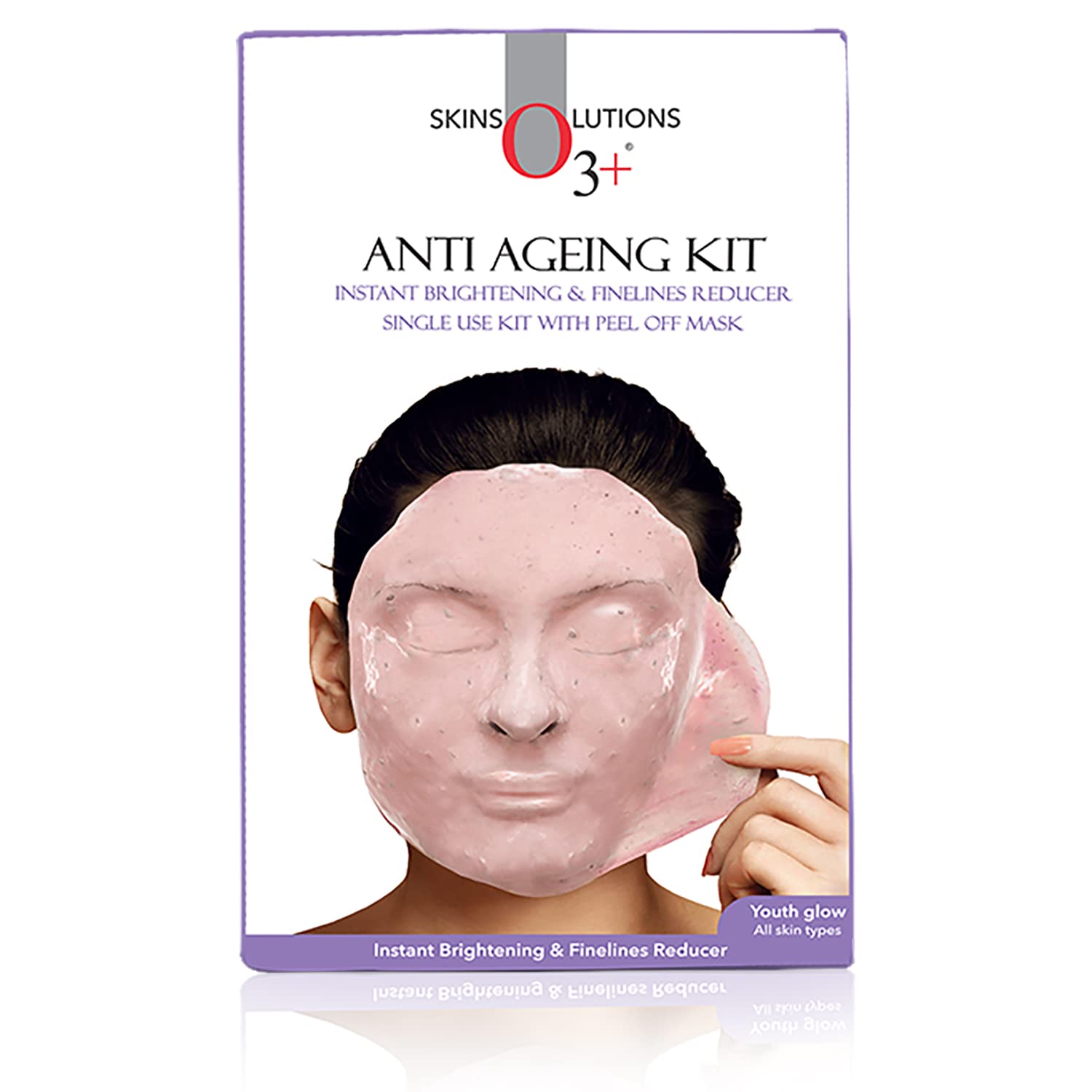 O3+ Anti Ageing Facial kit Brightening & Finelines Reducer With Peel off Mask 45gm