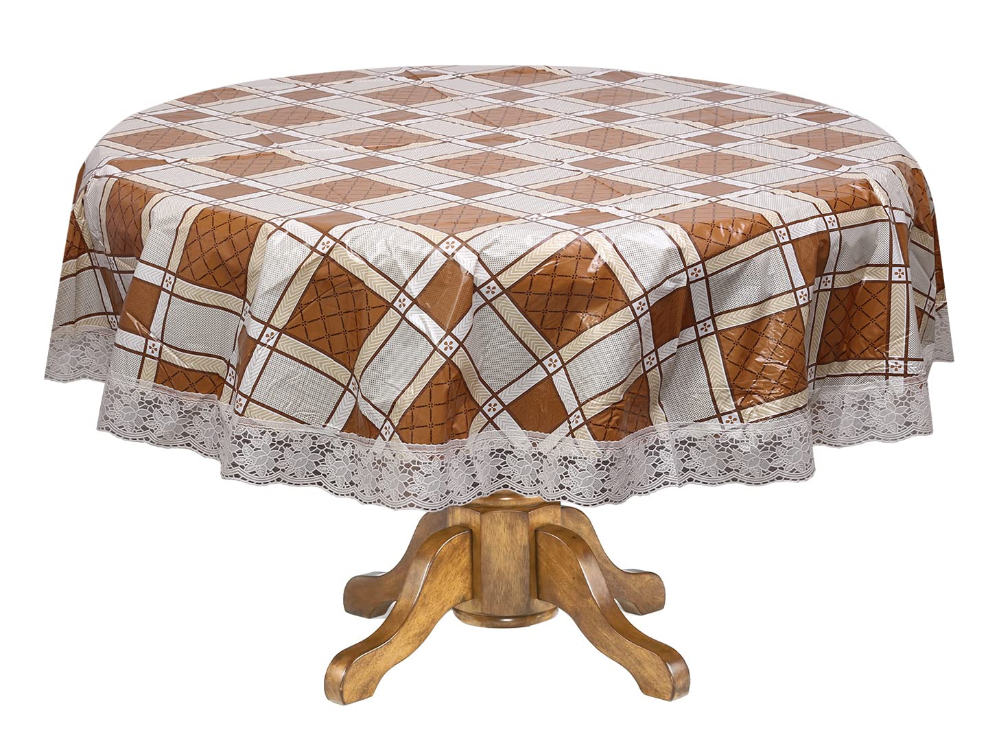 4 Seater  Printed Table Cover Multi Colour Checks