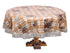 Round Printed Table Cover Floral Checks (Diameter - 60 inches)