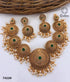 Antique Finish Floral Short Necklace Set 7424N