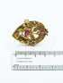 Antique Gold Plated Adjustable Size Designer Finger ring with Stones 11058N - Griiham