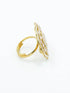 Antique Gold Plated Adjustable Size Designer Finger ring with Stones - Griiham