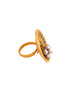 Antique Gold Plated Adjustable Size Designer Finger ring with Stones - Griiham