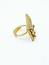 Antique Gold Plated Adjustable Size Designer Finger ring with Stones - Griiham