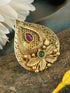 Antique Gold Plated Adjustable Size Designer Finger ring with Stones