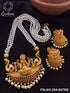 Antique Plated Classic Laxmi Pendant design with AD stone and crystal drops 6676N