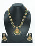 Antique Premium Gold Finish Laxmi pattern Necklace Set 10702N - Griiham