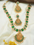 Antique Premium Gold Finish Laxmi pattern Necklace Set 10702N - Griiham