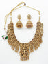 Antique Premium Gold Finish Laxmi pattern Necklace Set 11302N - Griiham