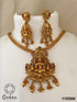 Antique Premium Gold Finish Laxmi pattern Necklace Set 11556N - Griiham