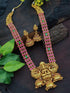 Antique finish 1st premium quality Ruby haram/Long necklace set 4978N