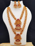 Antique finish Designer Combo short and long necklace set 4895N