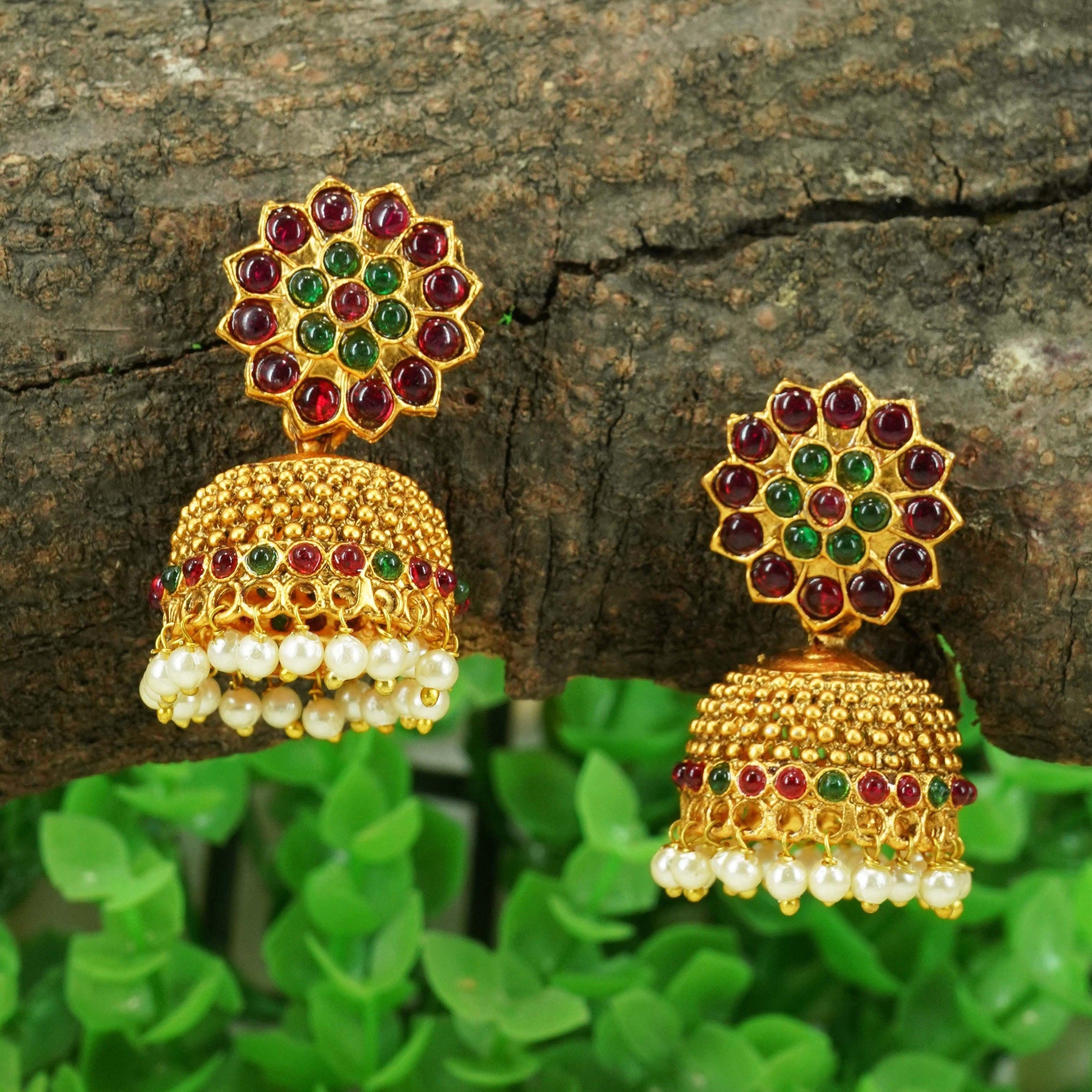 Antique finish Earring/jhumka 10498N - Griiham