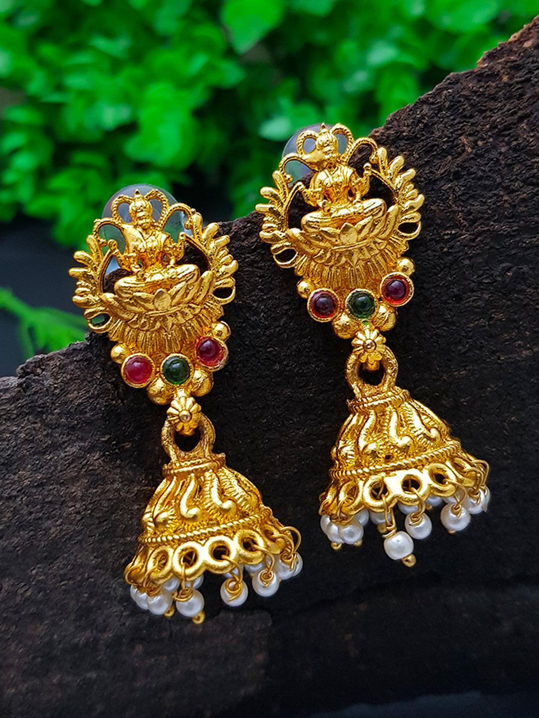 Antique finish Earring/jhumka 7459N-Jhumkas & Earrings-Griiham-Griiham