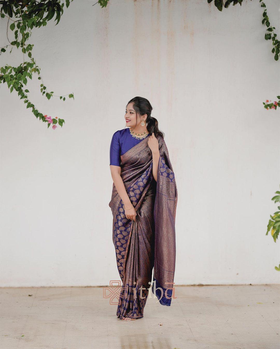 Beautiful Pallu & Jacquard Weaving Work On All Over The Saree 19800N - Griiham