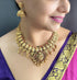 Classic Gold Plated Laxmi AD Necklace Set - Griiham