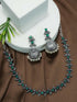 Classy Oxidised Necklace Set with Colour Options 11931N - Griiham