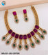 Color stones with cz Short elegant Necklac